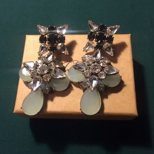 J Crew Blue Grotto Statement Earrings